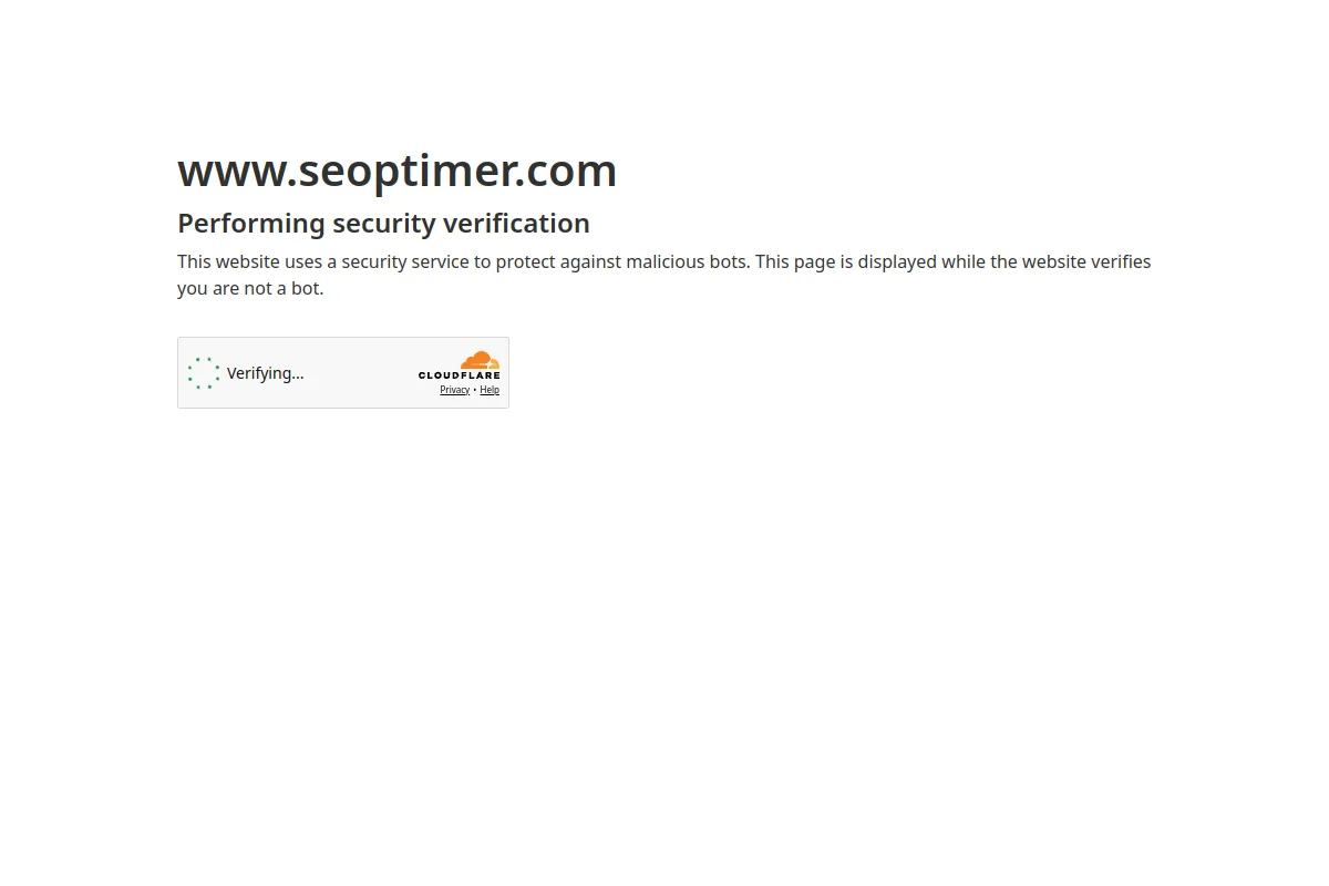 Website screenshot of seoptimer.com