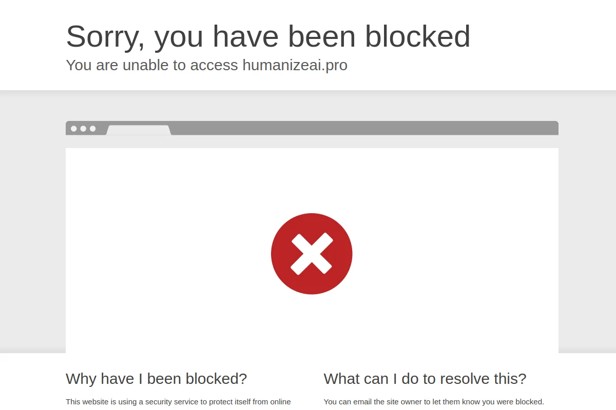 Website screenshot of humanizeai.pro